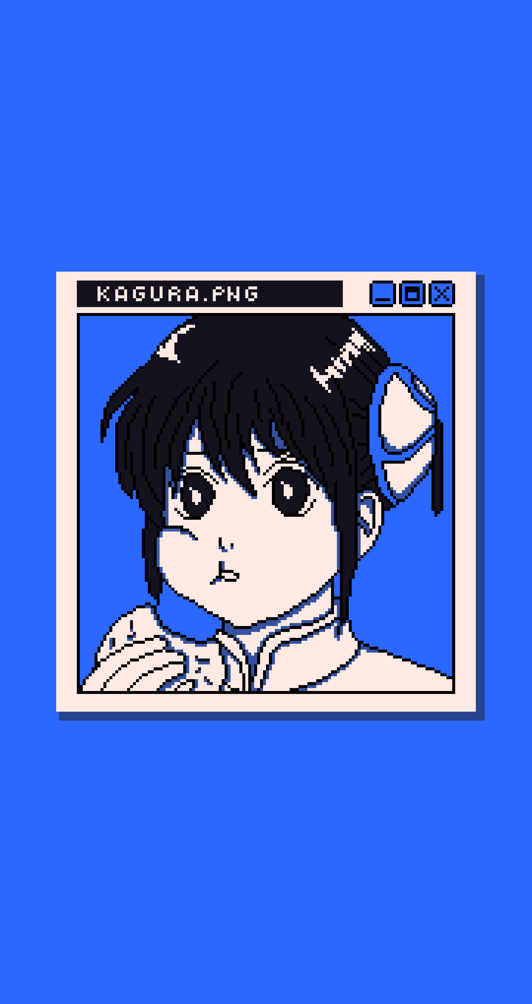 Kagura em pixel art